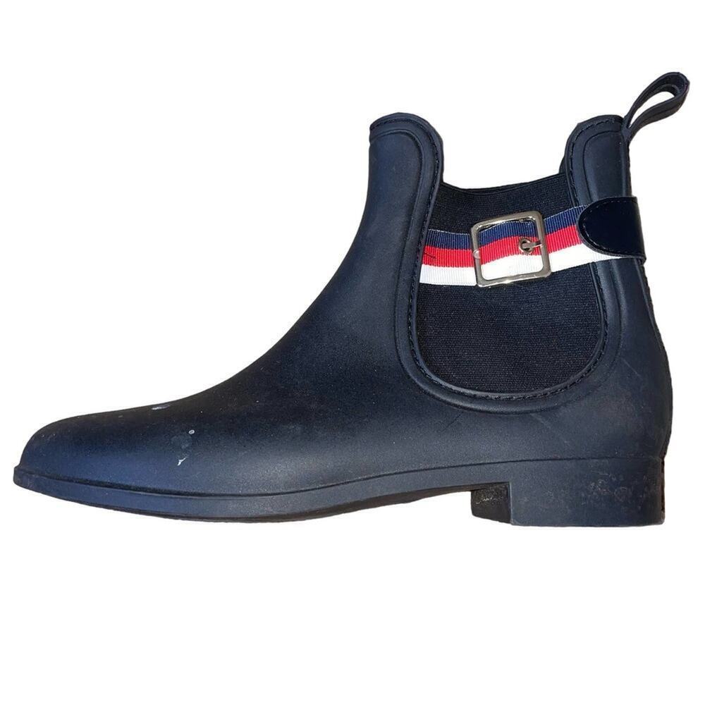 Henry Ferrera Rain boots wellies rubber black - 4 Colors elastic SZ 10 C